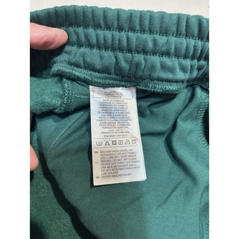 Adidas Shorts Men’s LT Large Tall Green Fleece Athletic Drawstring NWT